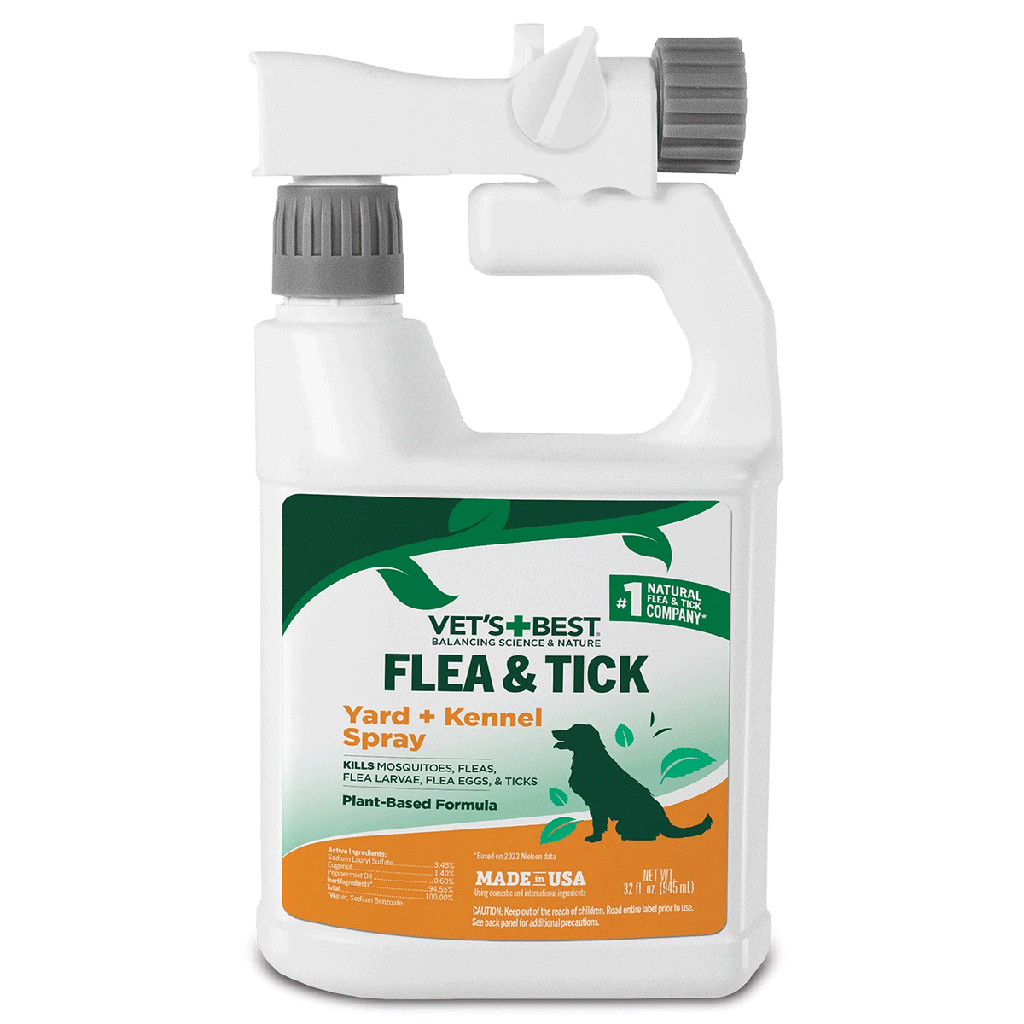 VETS BEST Flea + Tick Yard & Kennel Spray 32oz