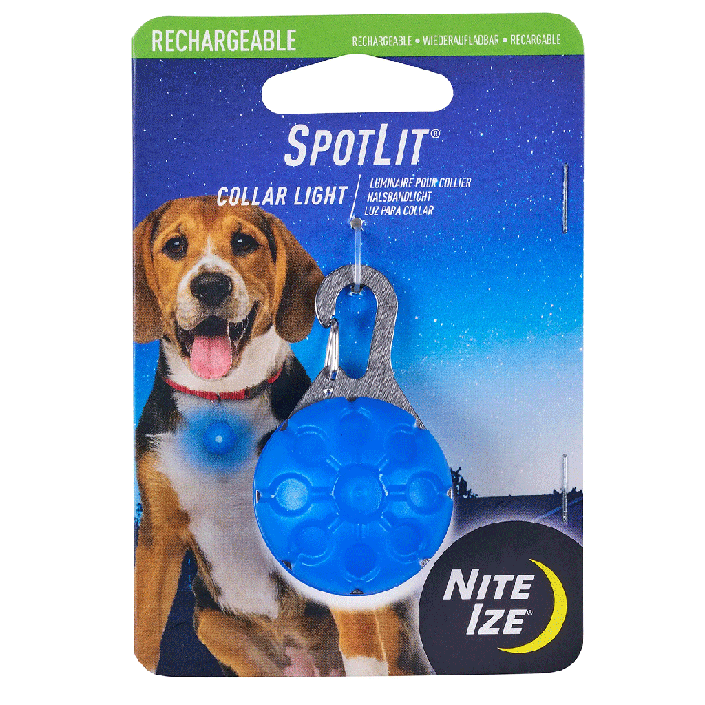 NITE IZE SpotLit Collar Light Rechargeable Blue