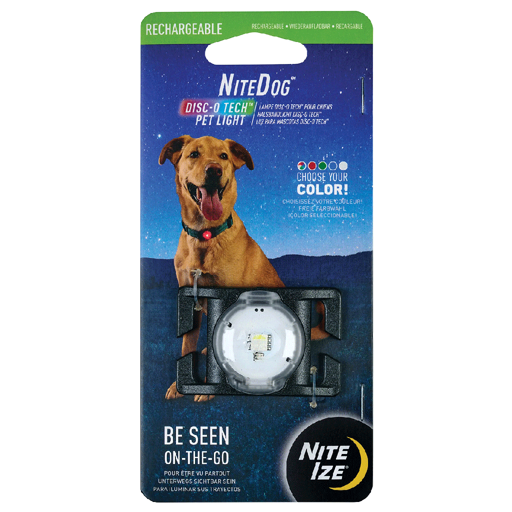 NITE IZE NiteDog Rechargeable Pet Light Disc-O Tech