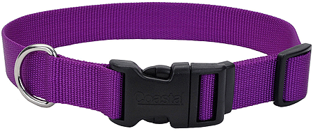 COASTAL TUFF Adjustable Dog Collar 3/4x14-20 Purple