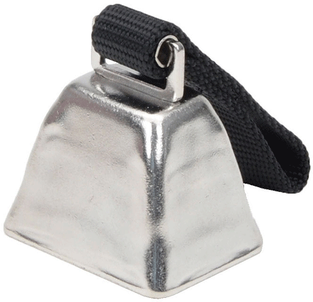 WATER & WOODS Nickel Cow Bell for Dogs L