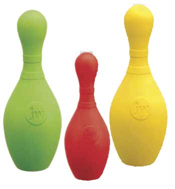 JW PET iSqueak Bouncin Bowlin Pin L