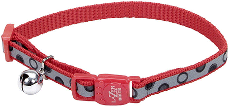 COASTAL Lazer Brite Cat Safe Collar Red Bubbles