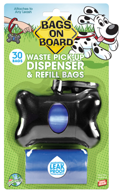 *BAGS ON BOARD Dispenser Bone Black