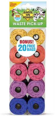 BAGS ON BOARD Refill Bags Rainbow 140ct