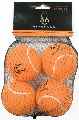 *HYPER PET Tennis Balls 4 Pack Orange