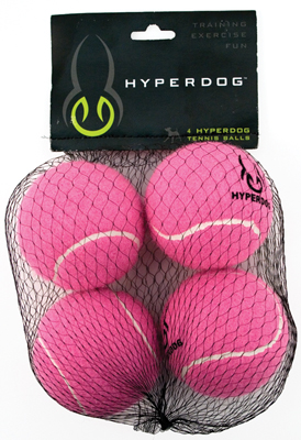 *HYPER PET Tennis Balls 4 Pack Pink