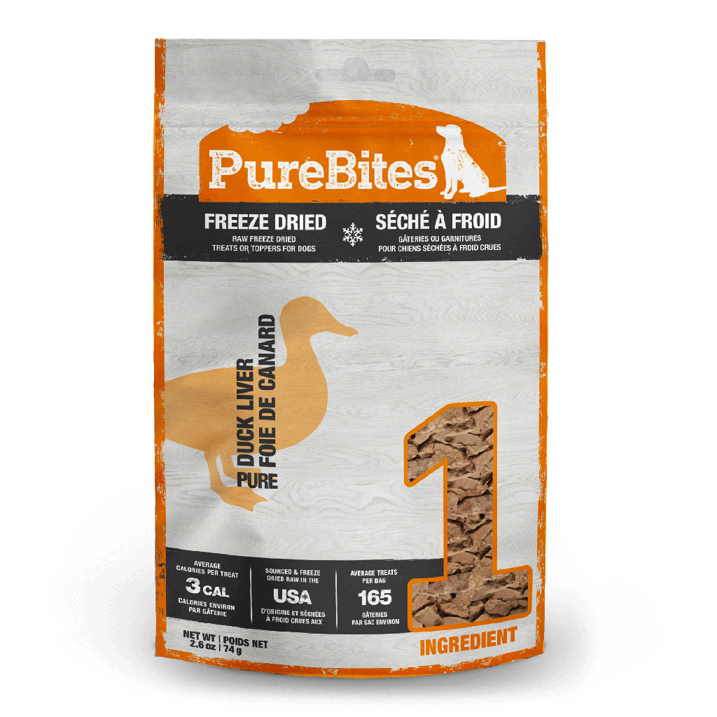 PURE BITES Freeze Dried Duck Liver 2.6oz