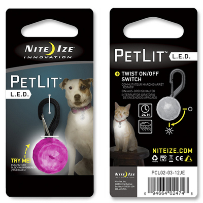 *NITE IZE PetLit LED Collar Light Jewel Pink