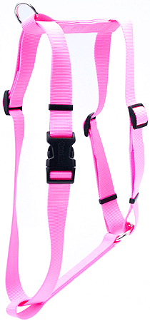 COASTAL Adj Harness 5/8in x 14-24in - Bright Pink