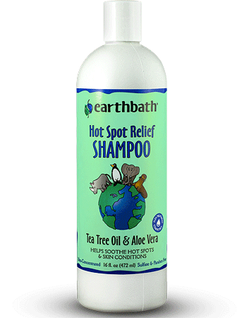 EARTHBATH Hot Spot Relief Shampoo Tea Tree Oil & Aloe Vera 16oz