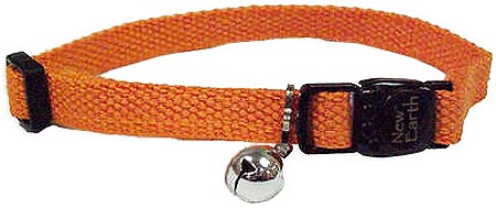 COASTAL Soy Cat Collar - Adjustable - 3/8in x 8-12in - Pumpkin