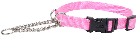 *COASTAL Check Training Collar w/Buckle - 5/8 x 14-18in - Bright Pink