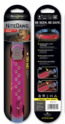 *NITE IZE Nite Dawg LED Collar Cover Pink