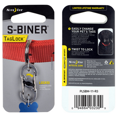 NITEIZE Pet TagLock S-Biner Silver