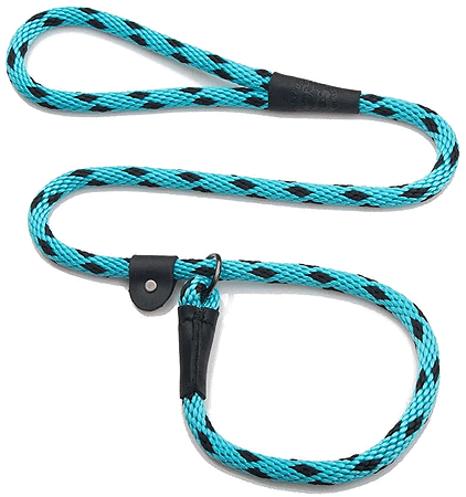 [MEN026 BI TURQUOI] MENDOTA Slip Lead 3/8" x 6' Black Ice Turquoise