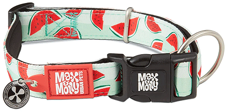 [MAX01566] *MAX&MOLLY Smart ID Dog Collar Watermelon S 11-18"