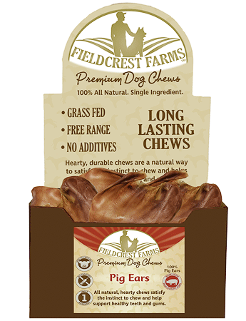 [FF63128] FIELDCREST FARMS Smoked Pig Ears 100ct