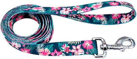 [CA366 TRP FLW] PET ATTIRE Styles Dog Leash 3/8 x 6ft Tropical Flower