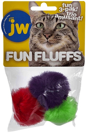 [JW32353] JW PET Fun Fluffs Cat Toy 3pk