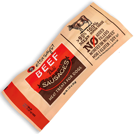 [TP00525] ETTA SAYS Deli Sausages Meat Treats Beef 12ct