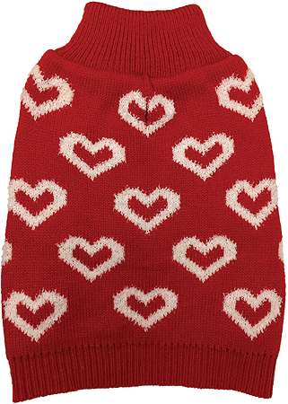 [FP60312 S] *FASHION PET All Over Hearts Sweater S