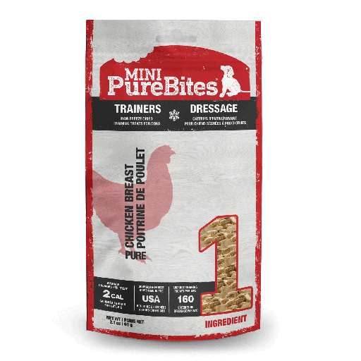 [PB00257] PURE BITES Trainers Mini Dog Treats Chicken Breast 2.1oz