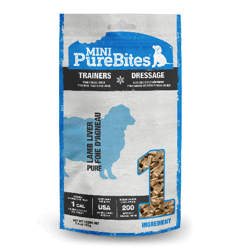 [PB00258] PURE BITES Trainers Mini Dog Treats Lamb Liver 2.4oz