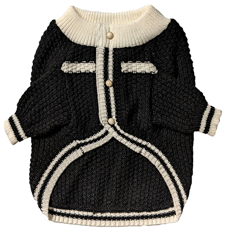 [EC60421 M] *COSMO Classic Cardigan Sweater Black M