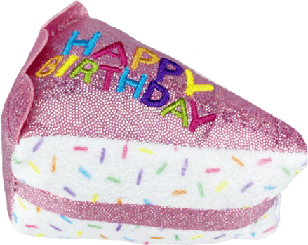 [MP20224] MULTIPET Birthday Cake Slice Cat Toy 3" Pink