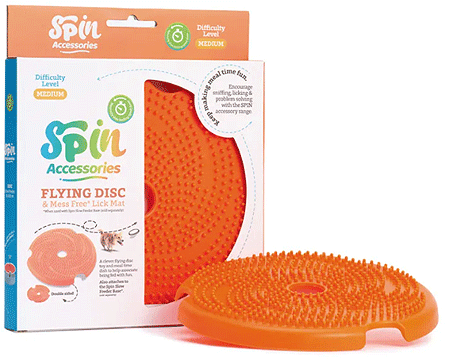 [PDH43100] PetDreamHouse SPIN Disc Lick Feeder & Frisbee M Orange