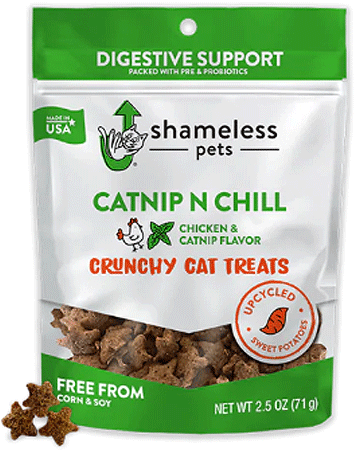 [SHP89764] SHAMELESS PETS Crunchy Catnip N Chill Cat Treats 2.5oz
