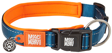 [MAX01711] *MAX&MOLLY Smart ID Dog Collar Matrix Orange XS 9-14"