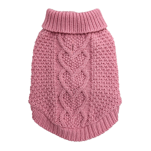 [FP60454 S] *FASHION PET Chunky Heart Sweater Pink S