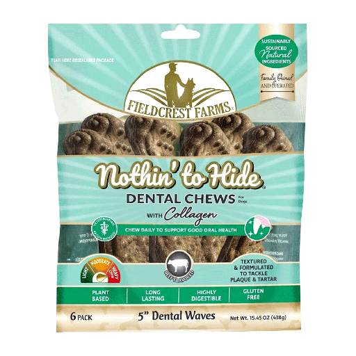 [FF63396] FIELDCREST FARMS Nothin' To Hide Dental Waves 5" 6pk