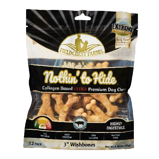 [FF63313] ^FIELDCREST FARMS Nothin' To Hide Ultra Wishbone 3" Chicken 12pk