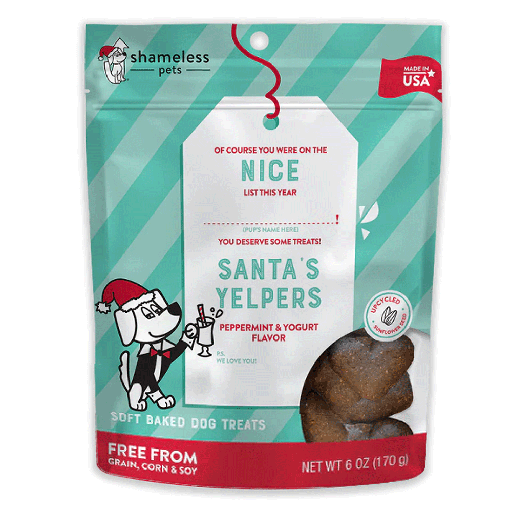 [SHPH89773] SHAMELESS PETS Nice Santa's Yelpers Dog Treats 6oz