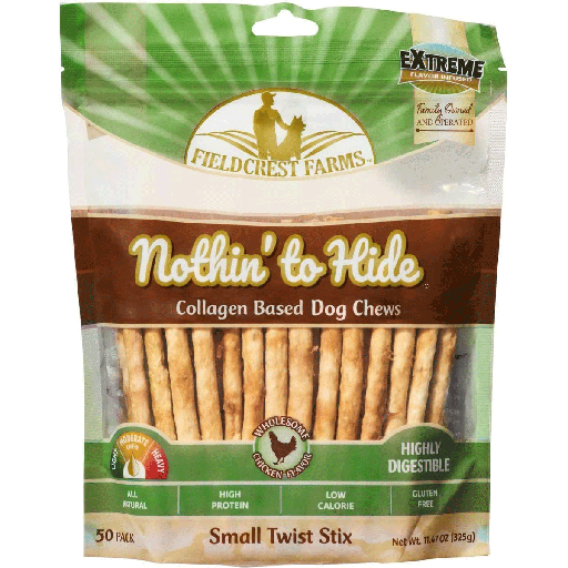 [FF63331] FIELDCREST FARMS Nothin' To Hide Twist Stix Chicken S 50pk