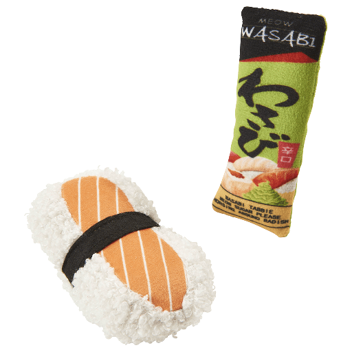 [E52197] SPOT Sushi Take Out Cat Toy 2pk