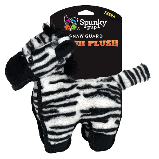 [SKP82526] SPUNKY PUP Tough Plush Zebra