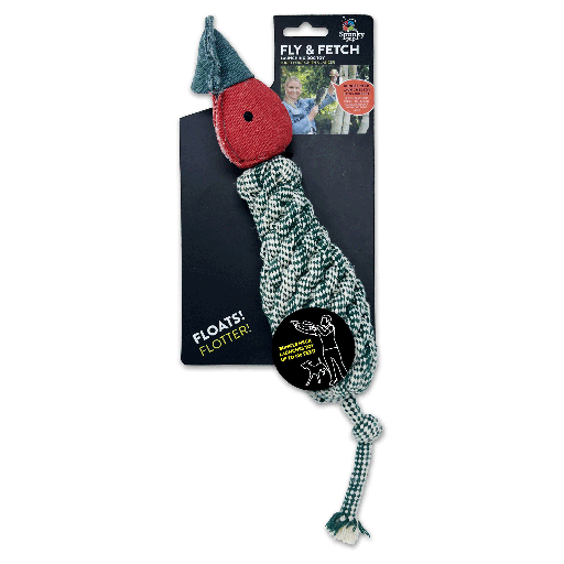 [SKP82546] SPUNKY PUP Fly & Fetch Rope Duck