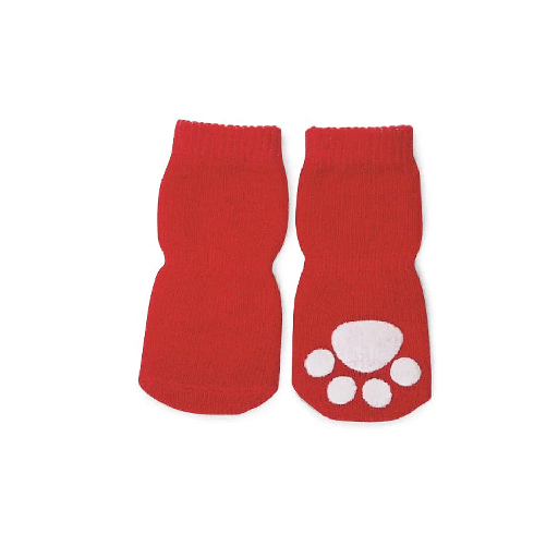 [FP582 Red S] *FASHION PET Slipper Sock Red S