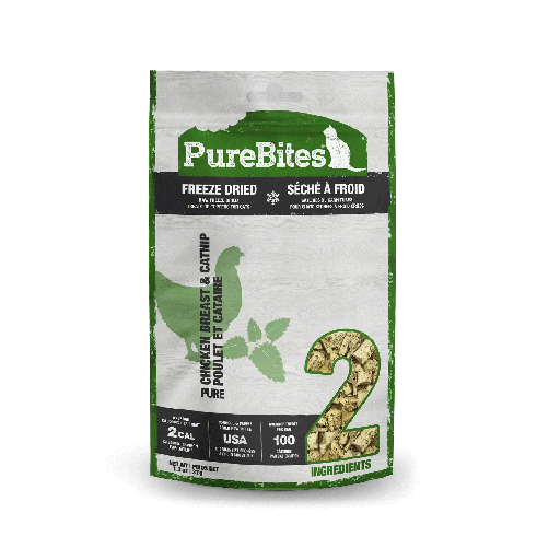 [PB00107] PURE BITES Cat Treats Freeze Dried Chicken Breast & Catnip 1.3oz