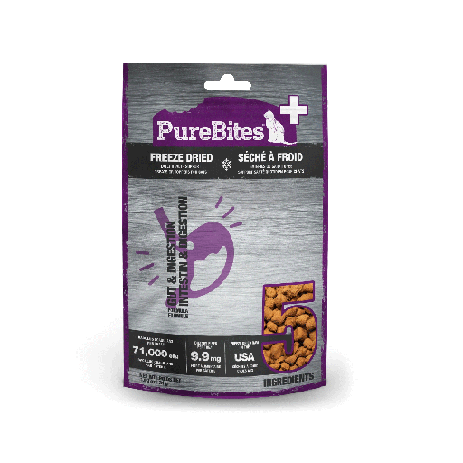 [PB00323] PURE BITES+ Cat Treats Freeze Dried Gut & Digestion 1.09oz