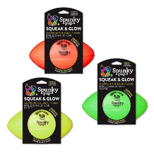 [SKP00322] SPUNKY PUP Squeak & Glow Football