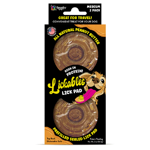 [SKP12102] SPUNKY PUP Lickables Peanut Butter Filled Lick Pad 2pk