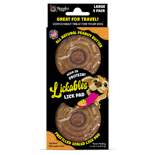 [SKP12103] SPUNKY PUP Lickables Peanut Butter Filled Lick Pad 4pk