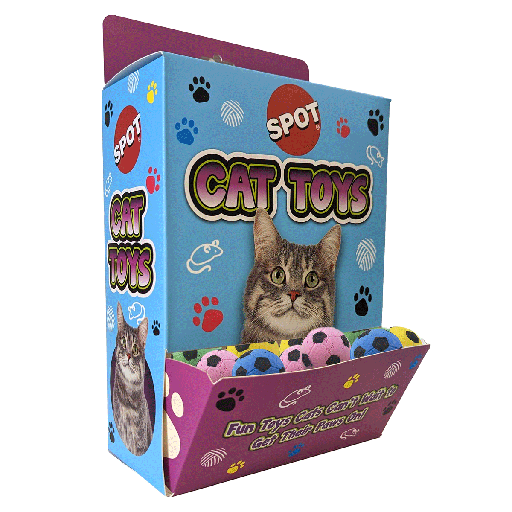 [E52211] ETHICAL/SPOT Cat Display - Soccer Ball 72pc