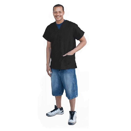 [FAN62317] PAW BROTHERS Scrub Top Black 3XL