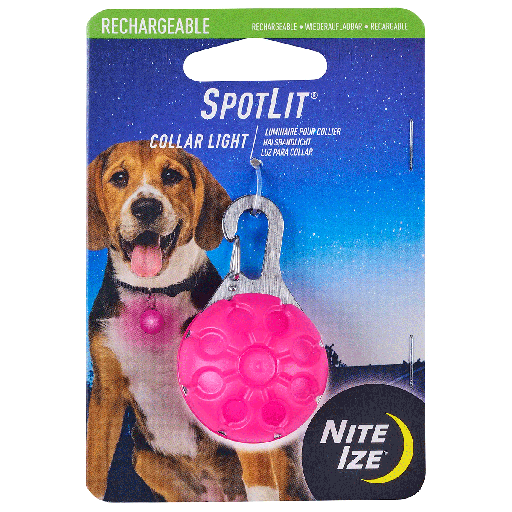 [NZ05697] NITE IZE SpotLit Collar Light Rechargeable Pink